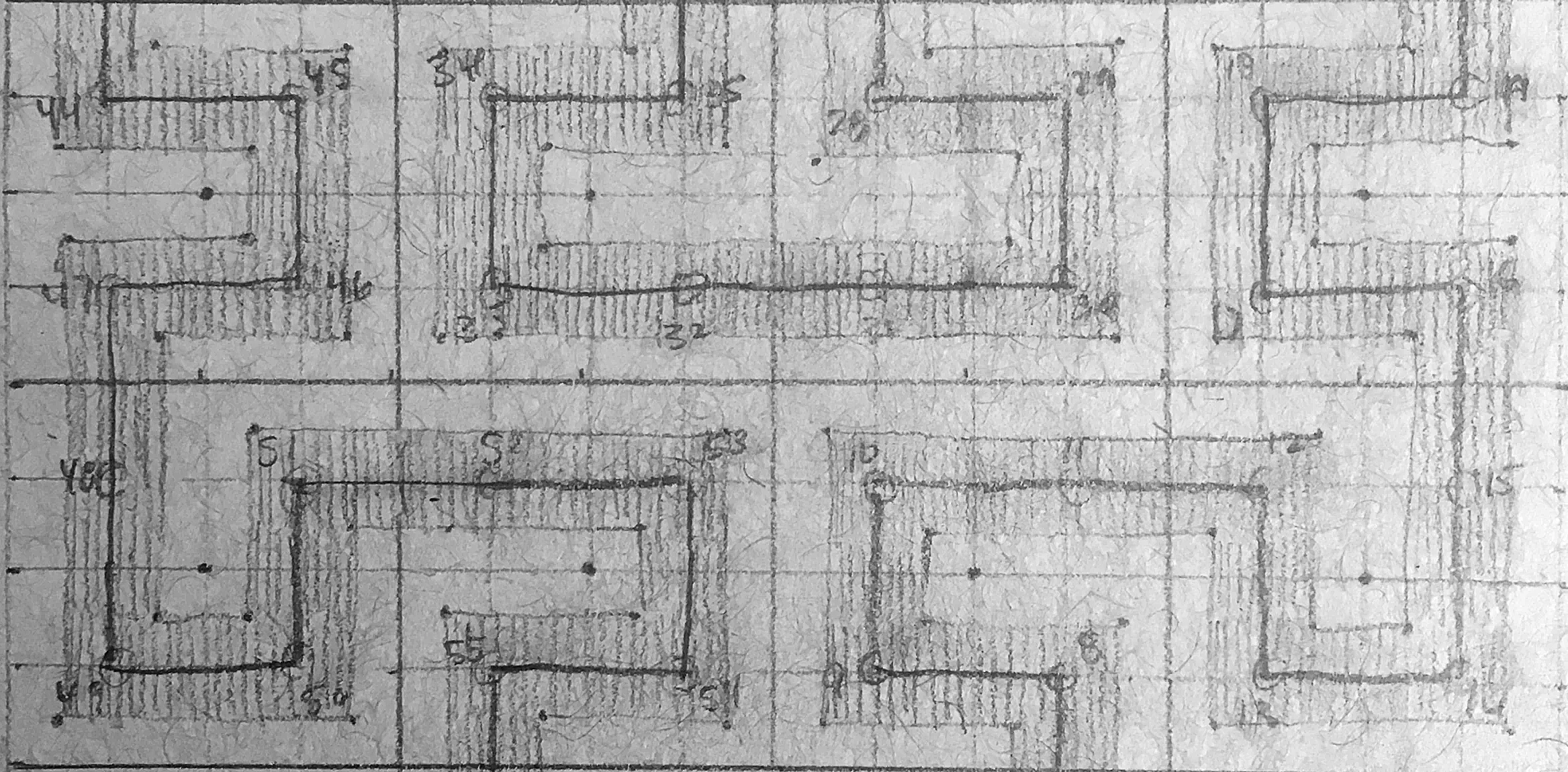 abstract geometrical pencil sketch